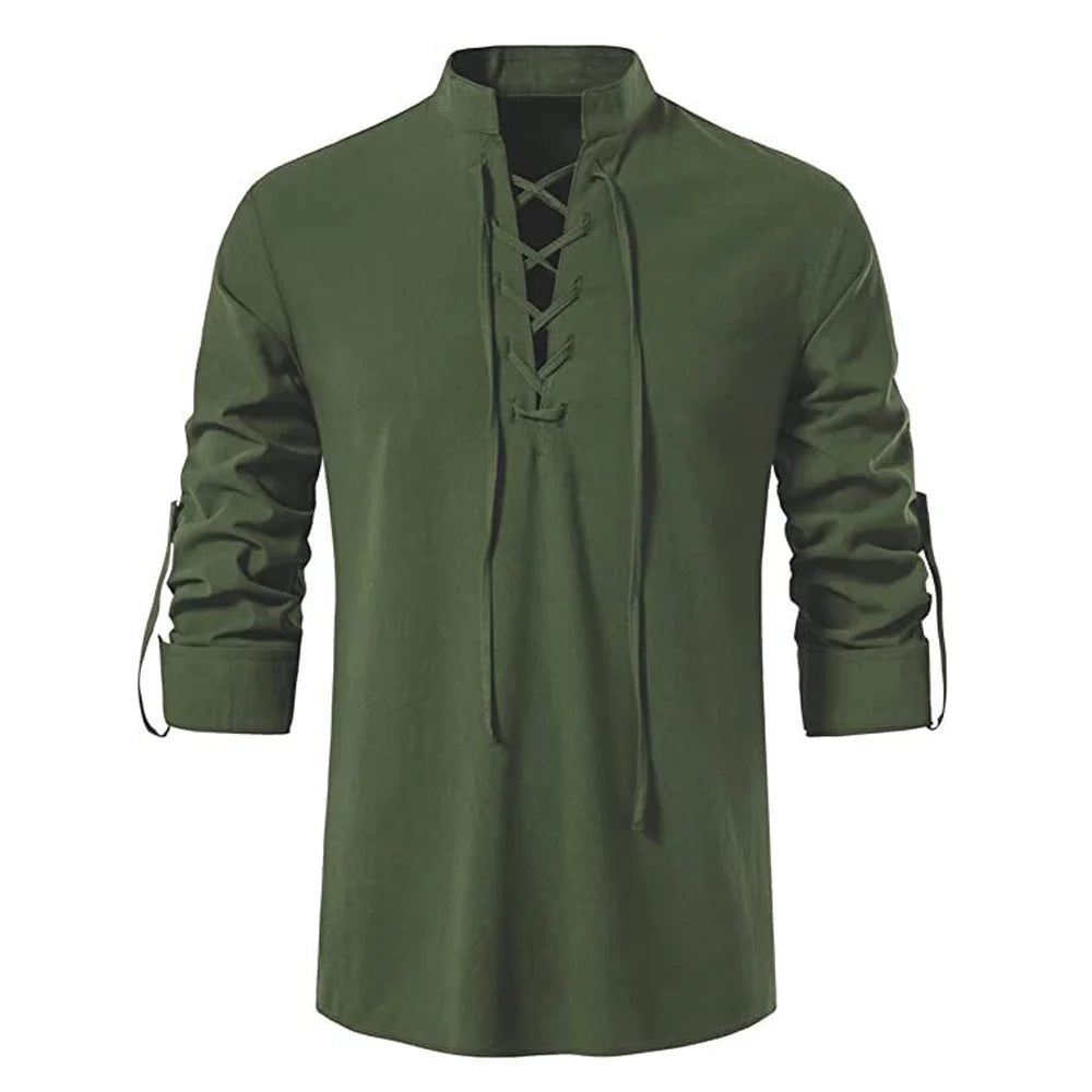 Mens Pirate Shirt Viking Retro Renaissance