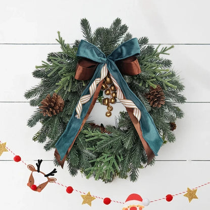 Christmas Decor - Artificial Flowers & Greenery, Gift Decor - Decorative Wreath for Home & Holiday - 18 in