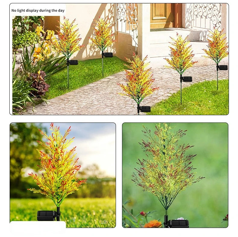 Solar Battery-operated Christmas Tree Garland Outdoor Landscape