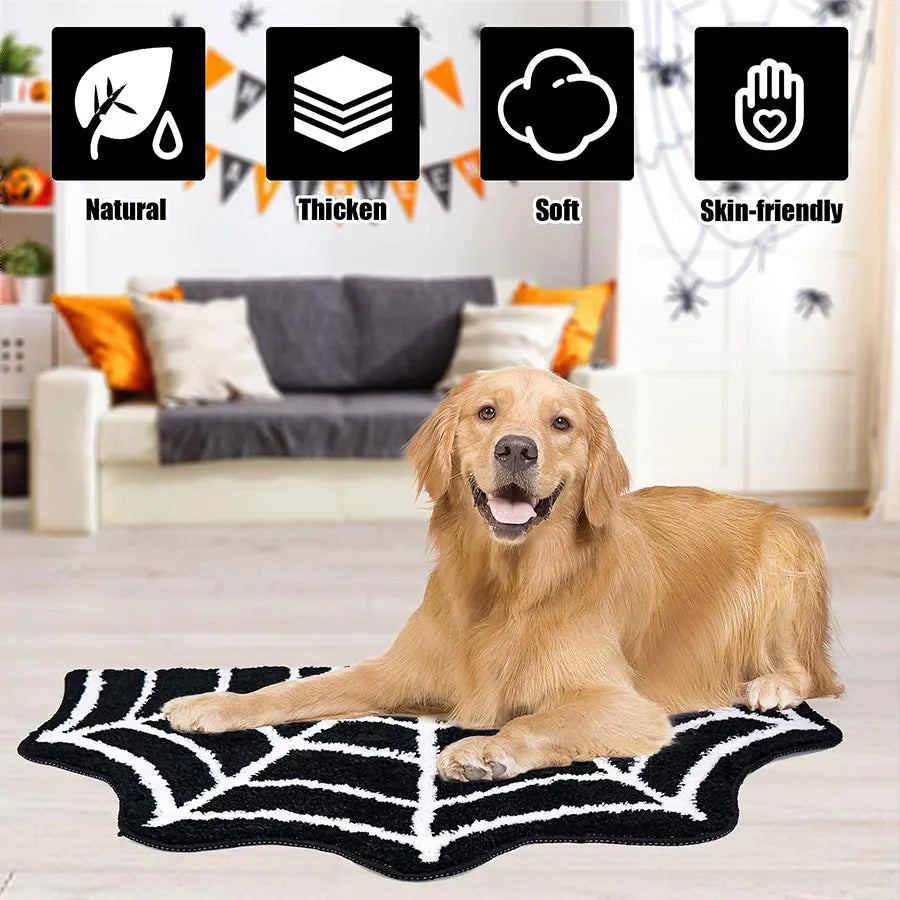Bath Mat Gothic Bedroom Carpet Spider Web