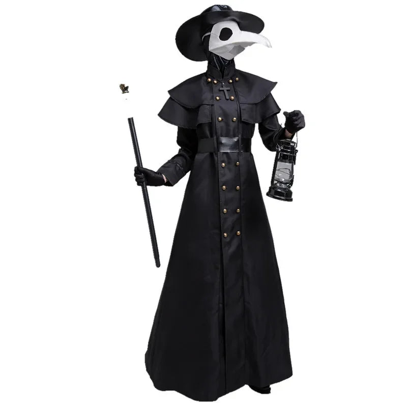Medieval Hooded Robe Plague Doctor Costume
