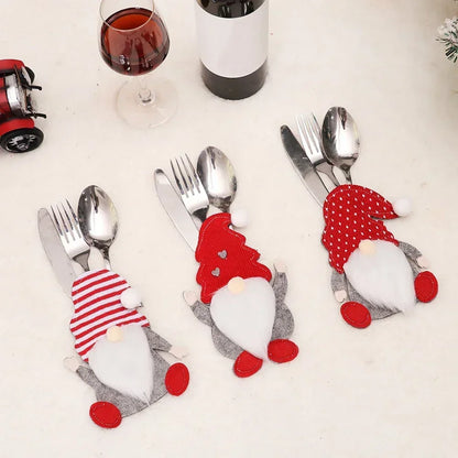 Adorable Christmas Cutlery Holder Knife Fork Bags