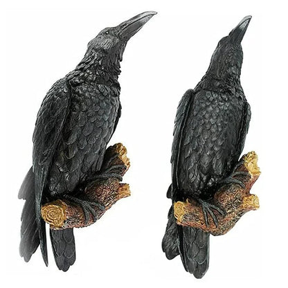 Fake Raven Resin Statue Bird Crow