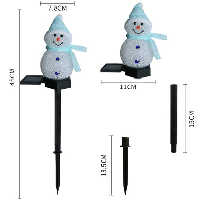 1PC LED Snowman Solar Landscape Light