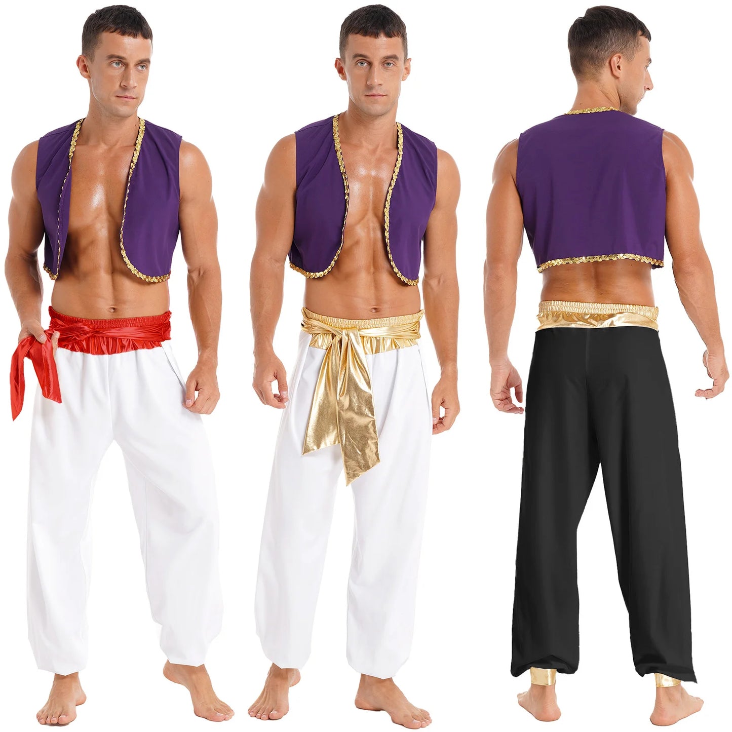 Aladin Costume Men Arabian Prince Cosplay Costume