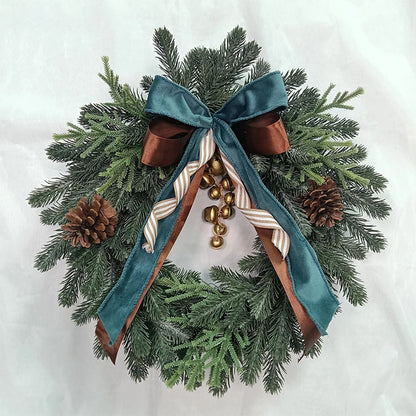 Christmas Decor - Artificial Flowers & Greenery, Gift Decor - Decorative Wreath for Home & Holiday - 18 in