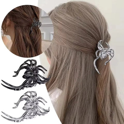 1Pcs Halloween Black Spider Hair Claw Clips