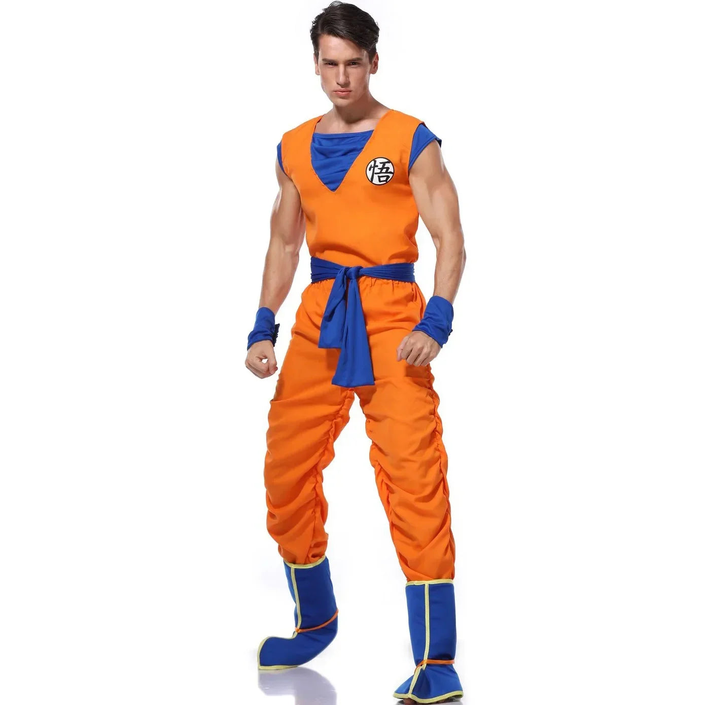 Adult Man Halloween Japanese Anime Son Goku Cosplay Costume