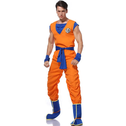 Adult Man Halloween Japanese Anime Son Goku Cosplay Costume