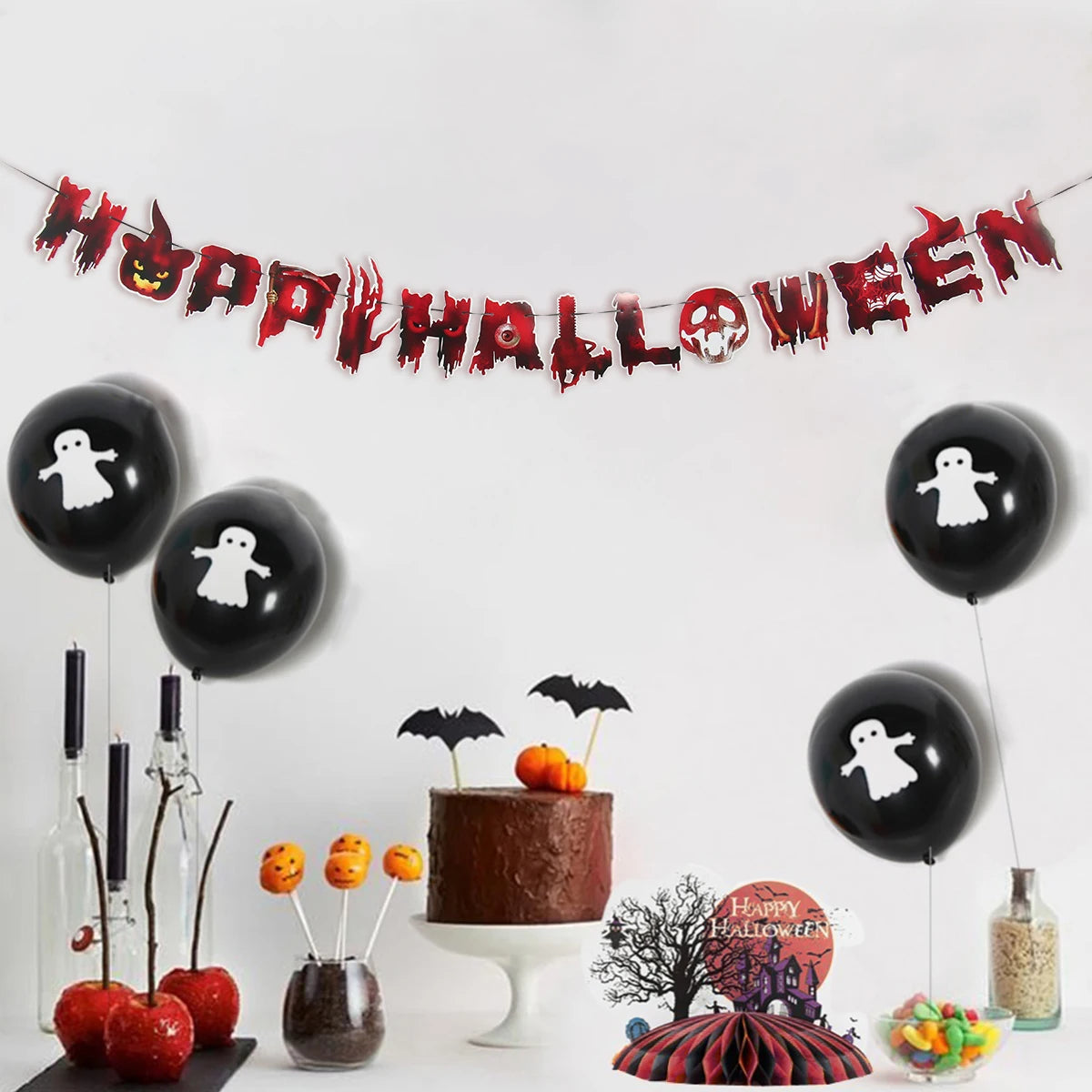 Happy Halloween Hanging Banner Garland - Festivewarehouse™