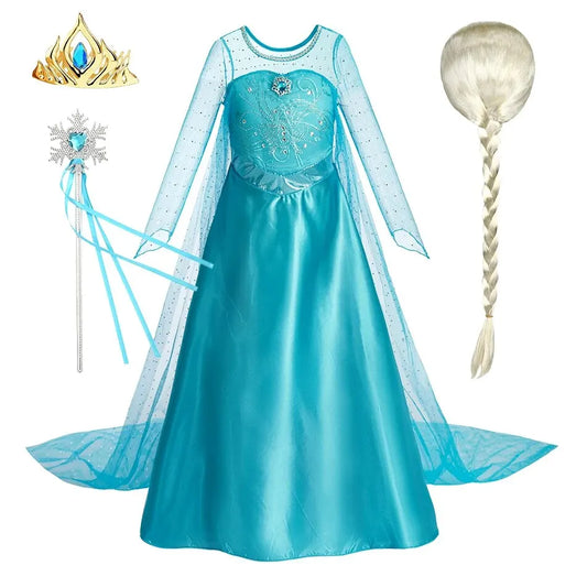 Halloween Elsa Dress for Girls Children Party