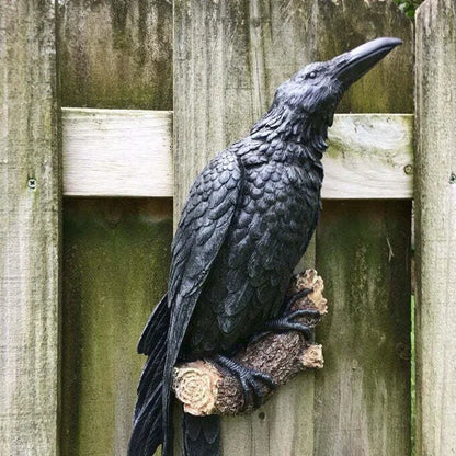 Fake Raven Resin Statue Bird Crow