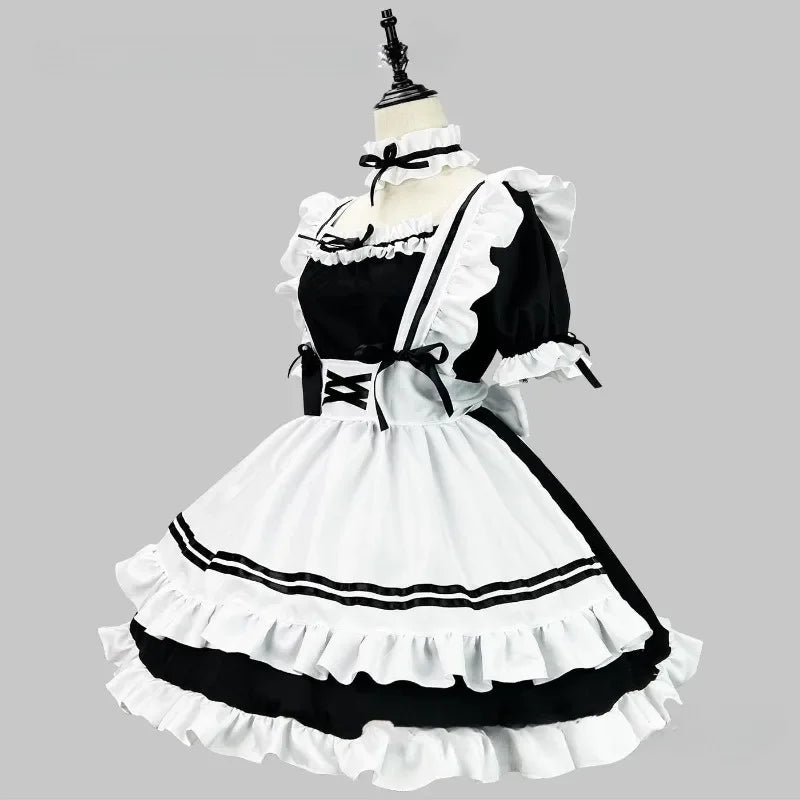 Black White Lolita Maid Costume