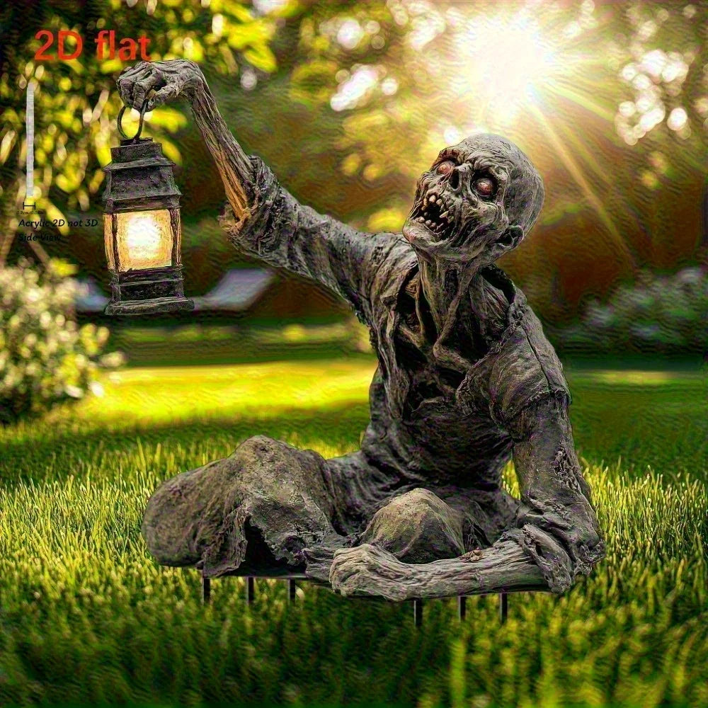 Zombie Ornament Spooky 2D Acrylic