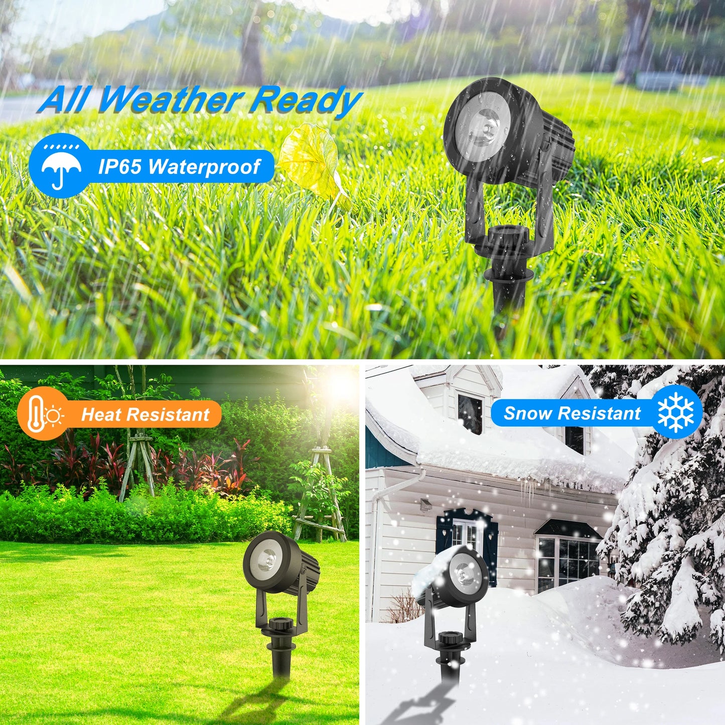 1/2/4/6 Lights RGB Solar Spotlight IP65 Waterproof Solar Light