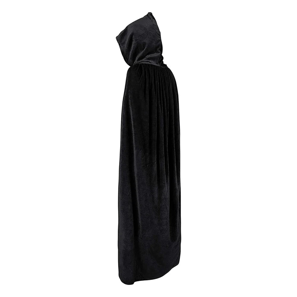 Unisex Black Hooded Cloak Witch