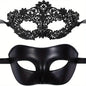 2pcs Elegant Black Lace Masquerade Mask