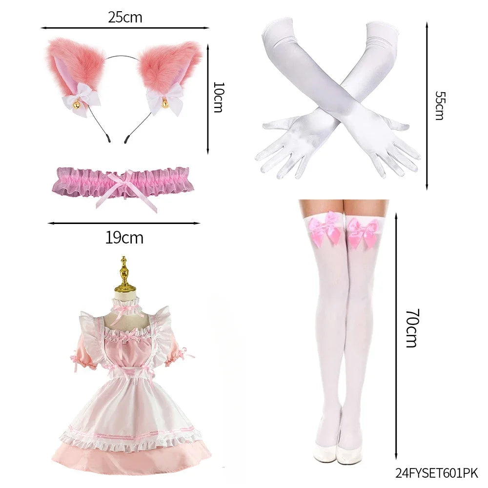 Black White Lolita Maid Costume