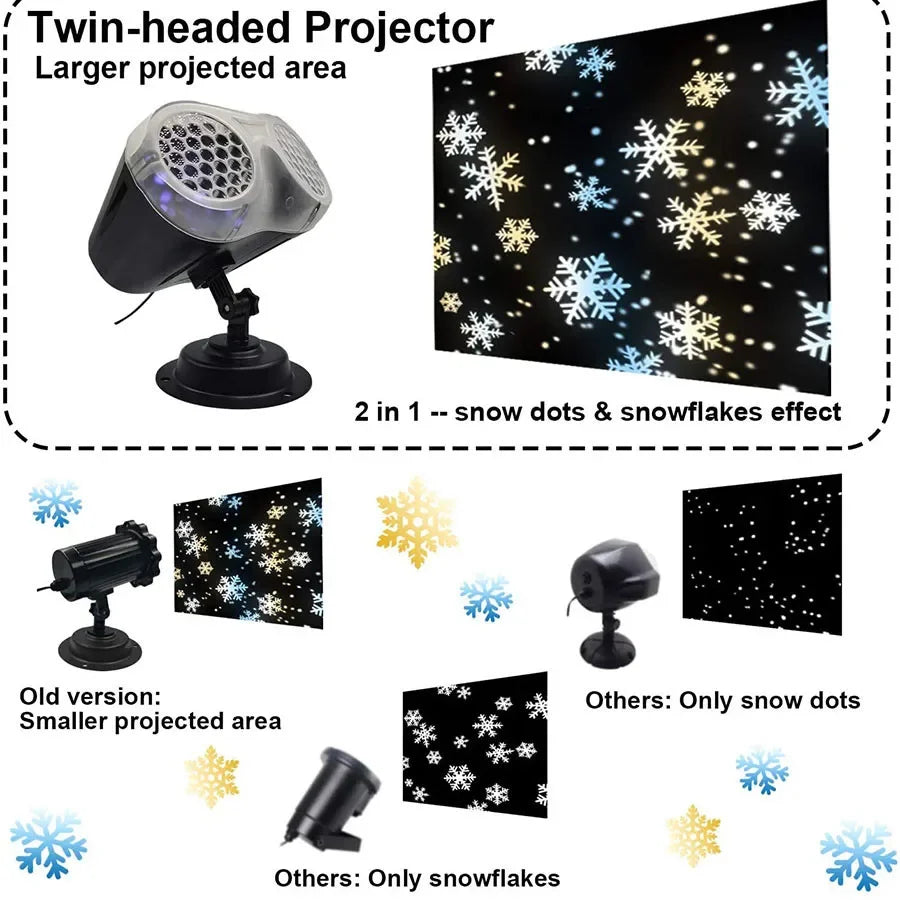 Christmas Snow Lights Projector