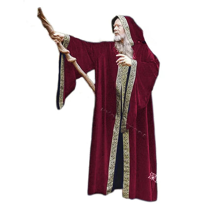 Adult Hooded Death Vampire Wizard Monk Witch Costume