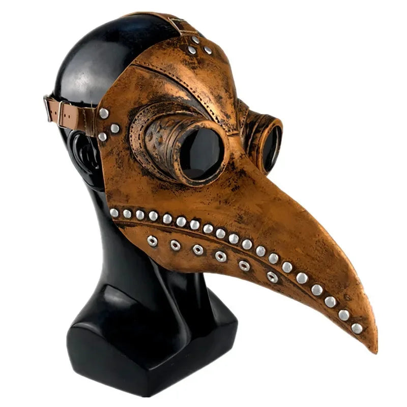 Halloween Black Rubber Plague Doctor Mask Long Nose Bird Beek Steampunk Gas Latex Face Mask