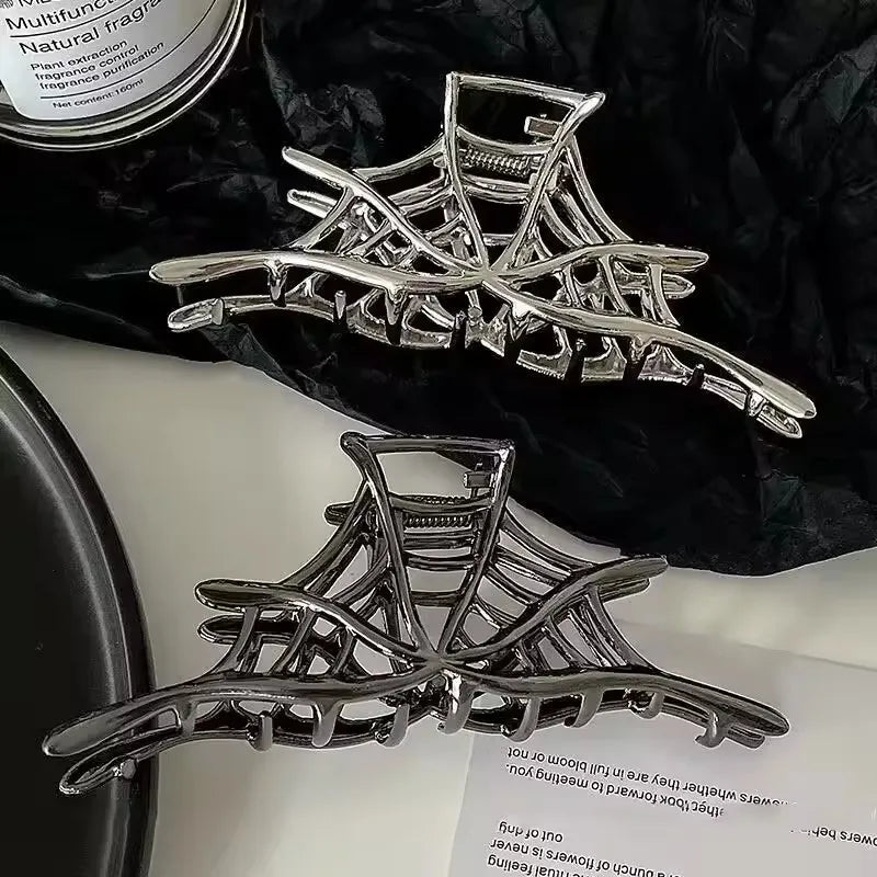 1Pcs Halloween Black Spider Hair Claw Clips