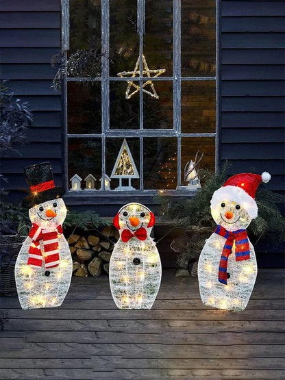 3Pcs  Snowman LED Light