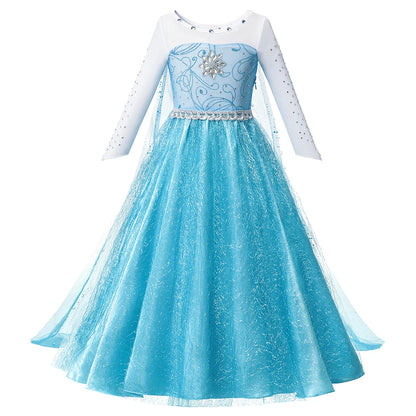 Summer Fancy Queen Elsa Anna Costume Girls
