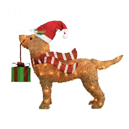 LED Christmas Dog Yard Decor