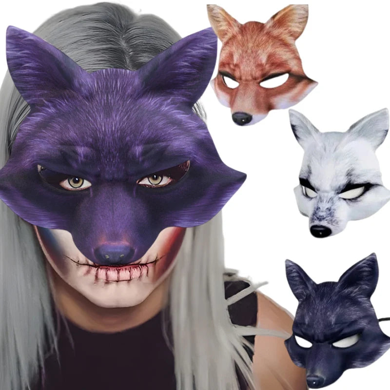 Half Face Cover Fox Mask - Festivewarehouse™