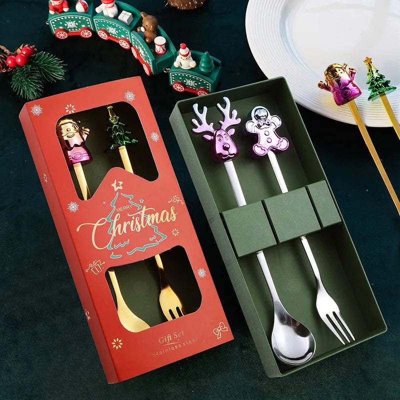 Christmas Spoon Fork Tableware Set