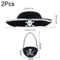 2pcs/set Pirate Hat And Pirate Skull Eye Patches