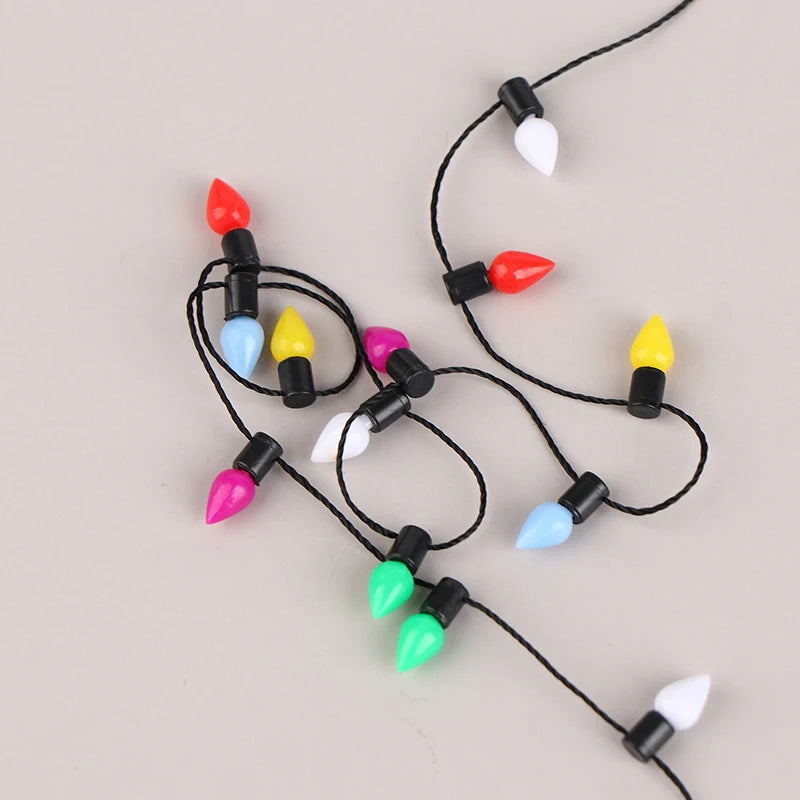 String Of Fake Christmas Lights Decoration for Dollhouse