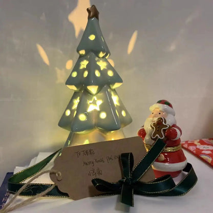 Adorable Ceramic Christmas Tree Figurine