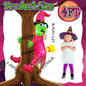 OurWarm 4/8/10 FT Inflatables Witch Crashing into Tree/Dog Pulling
