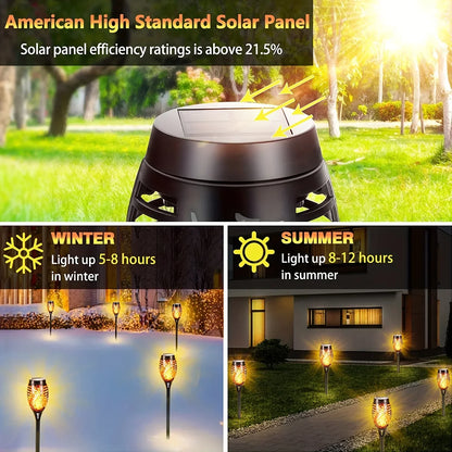 12LED Solar Flame Light Outdoor,Waterproof 12LEDs