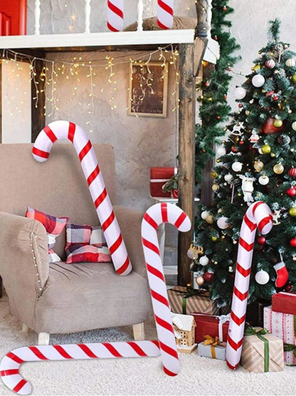 1pc Inflatable Christmas Candy Cane Stick Balloons