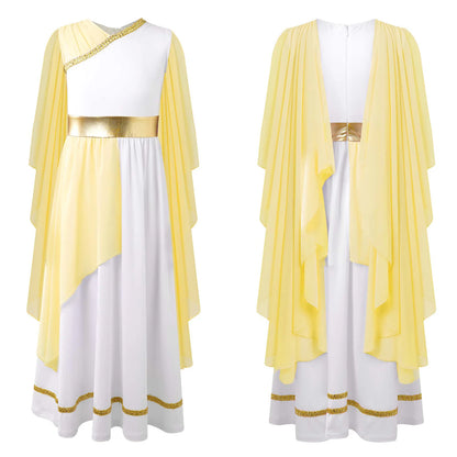 Girls Athena Costume Greek Princess Dress
