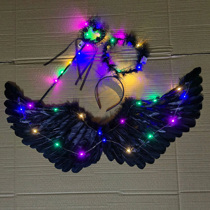 31.5" Angel wing halo and fairy wand
