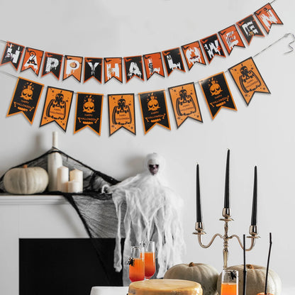 Happy Halloween Hanging Banner Garland - Festivewarehouse™