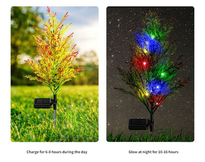 Solar Battery-operated Christmas Tree Garland Outdoor Landscape