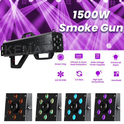 1500W LED Smoke Gun RGBW Handheld Fog Machinet