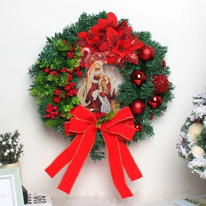 Christmas Decor - Artificial Flowers & Greenery, Gift Decor - Decorative Wreath for Home & Holiday