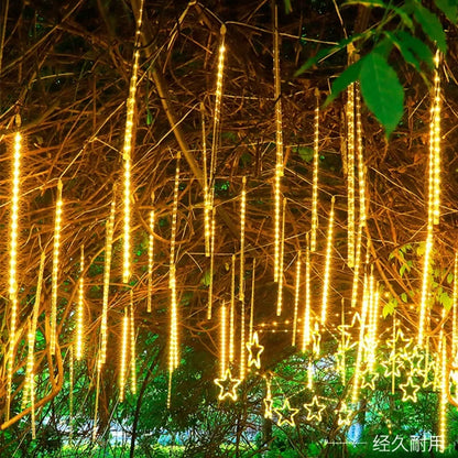 Solar Meteor Shower LED Waterproof String Light