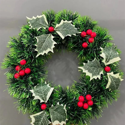 Christmas Decor - Artificial Flowers & Greenery, Gift Decor - Decorative Wreath for Home & Holiday - 1pc