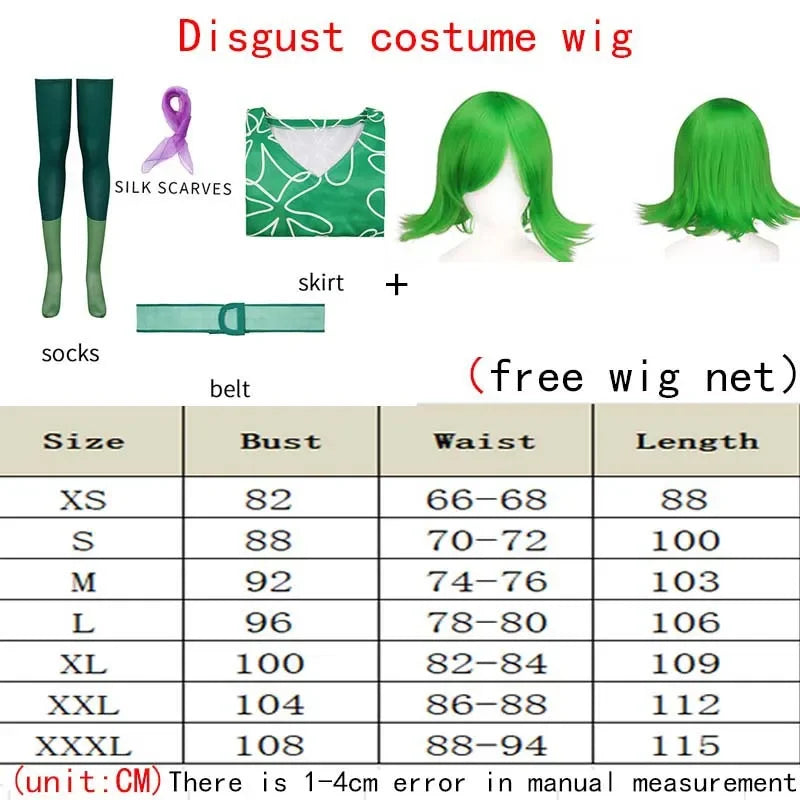 Anime Cosplay Insider Out Women Girls Costume
