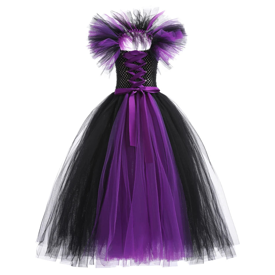 Maleficent Neck Dress Girls