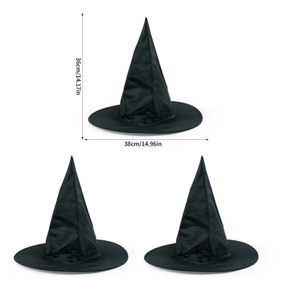 3/5pcs Halloween Black Witch Hat Yard