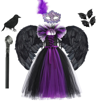 Maleficent Neck Dress Girls