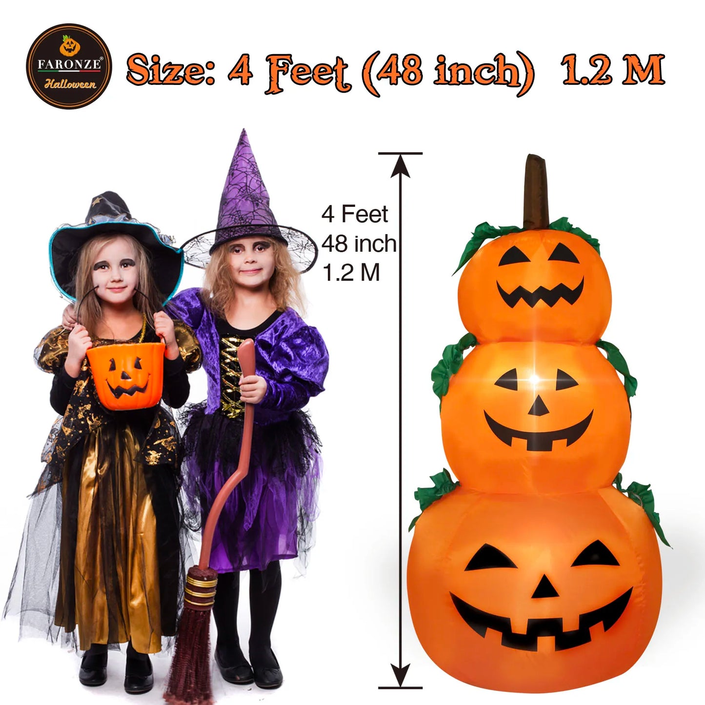 Inflatable Pumpkins, Yard Lawn Lighted Blow-up